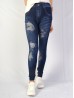 High Waist Denim Style Stretchy Legging (Fleece Lined) (One Size)